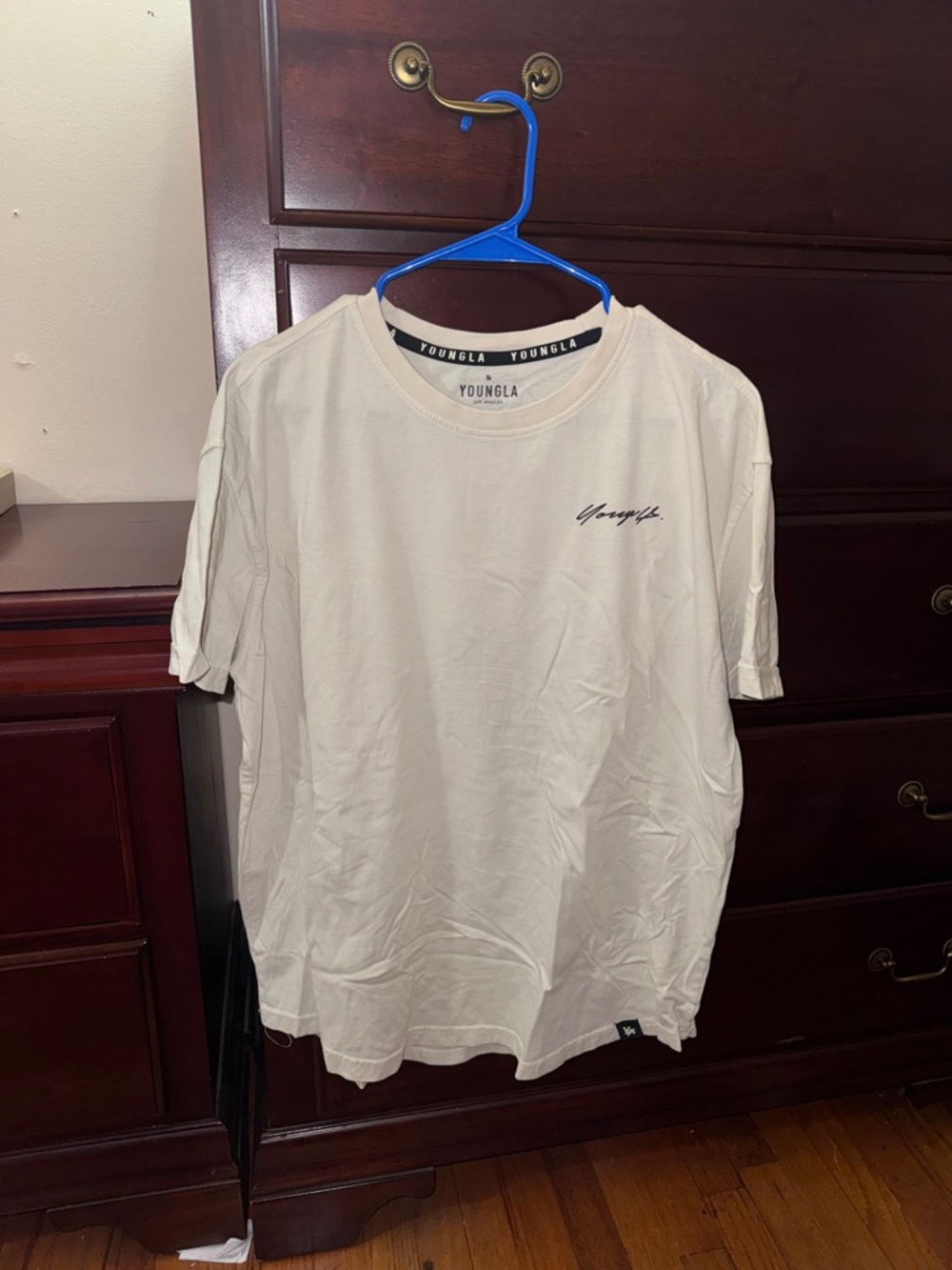 YoungLA Short Sleeve Crewneck T-Shirt in Cream